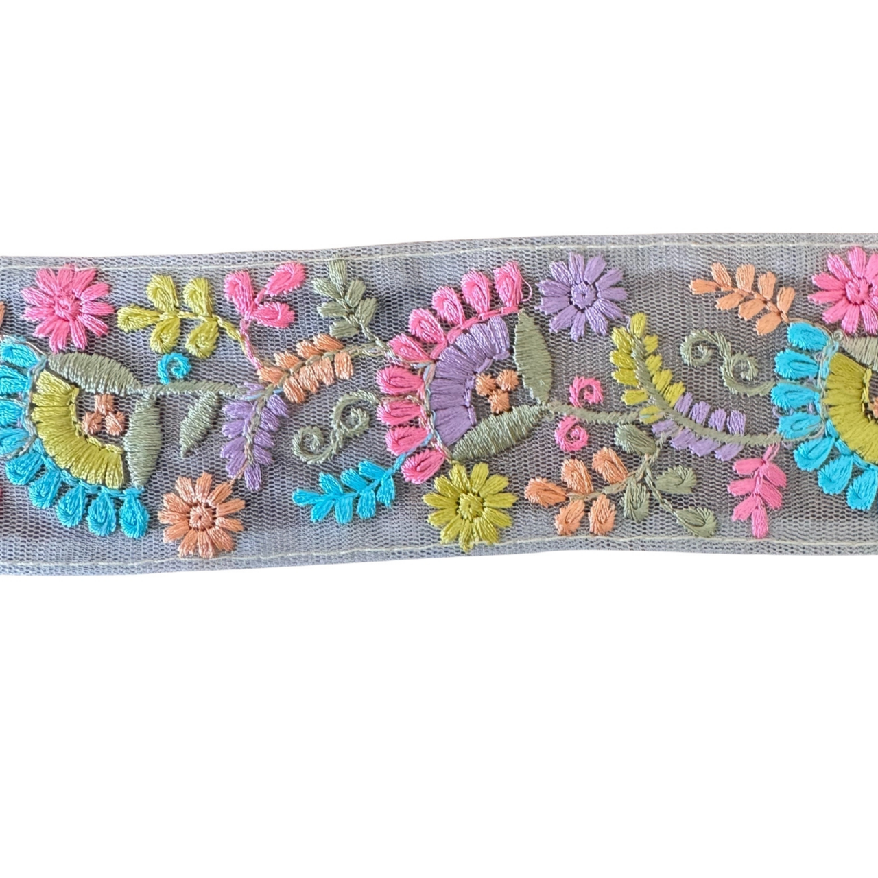 Yellow & Blue Delicate Flower Ribbon
