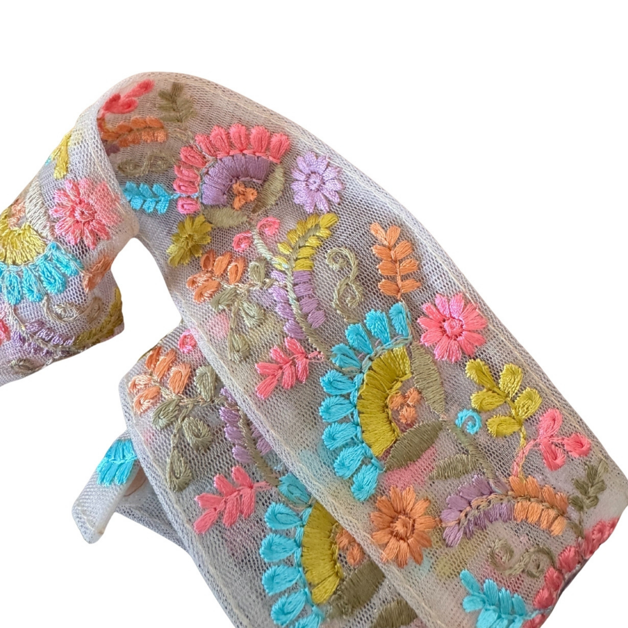 Yellow & Blue Delicate Flower Ribbon