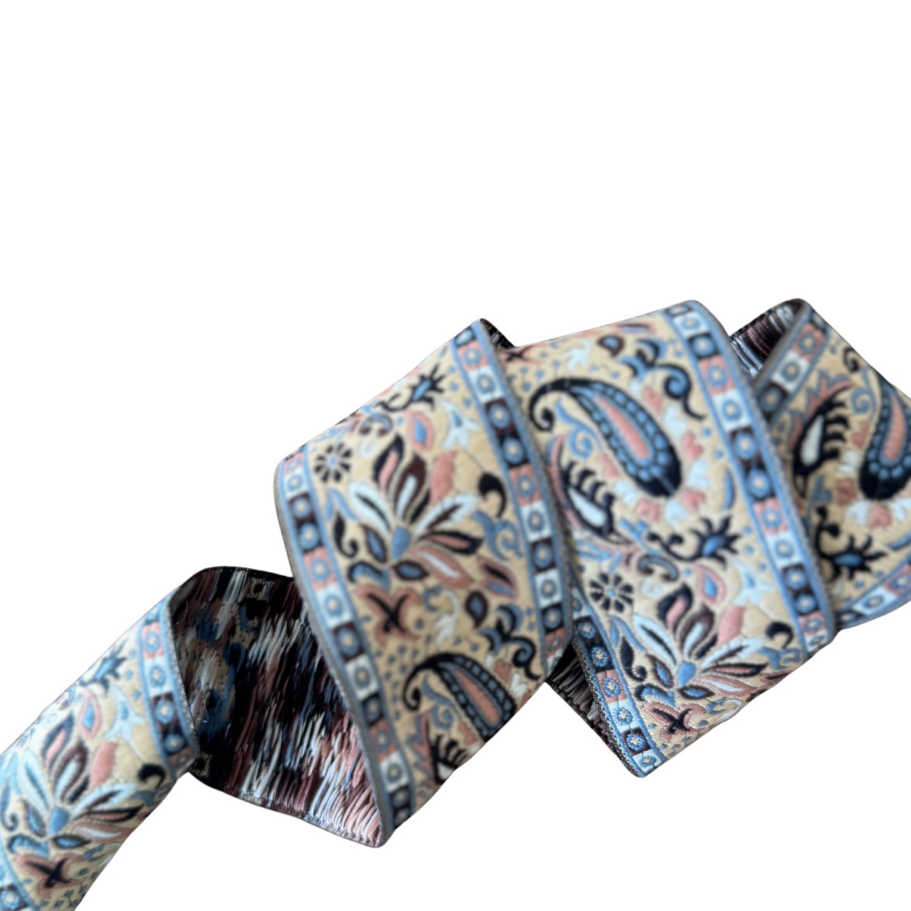 Baby Blue & Beige Ribbon