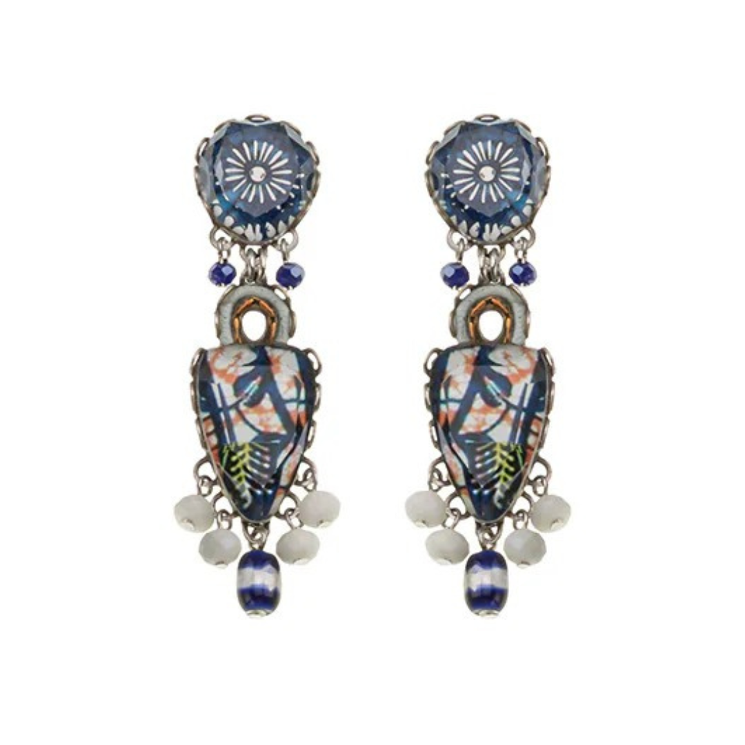 Ayala Bar Earrings - Blue Classic