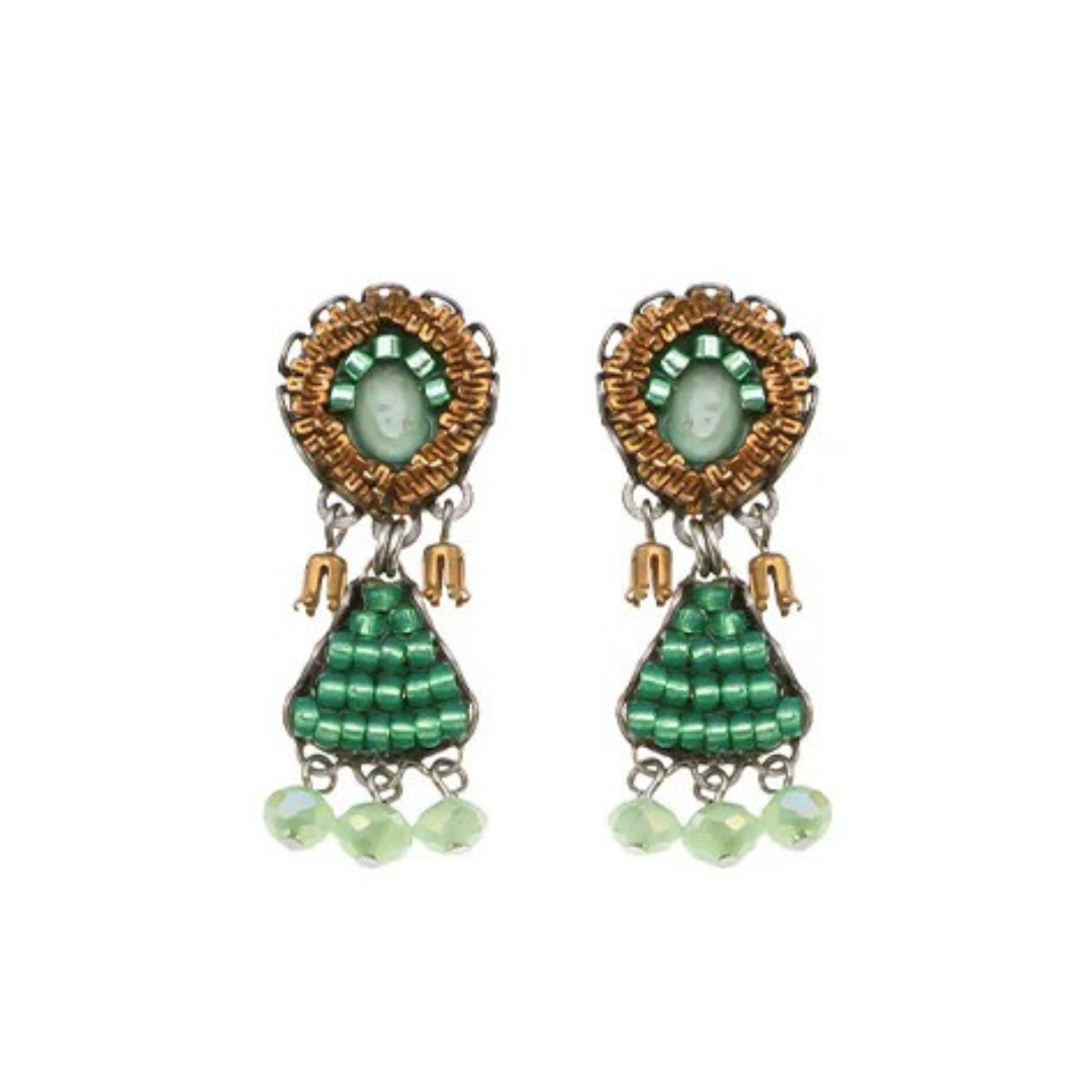 Ayala Bar Earrings - Bold Green