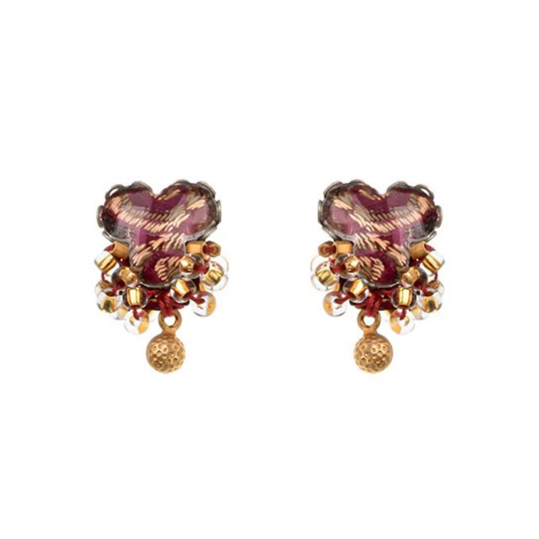 Ayala Bar Earrings - Pink & Gold Drops