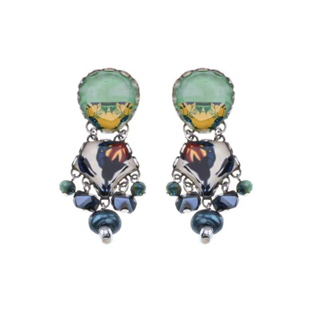 Ayala Bar Earrings - Small Multicolour Drop