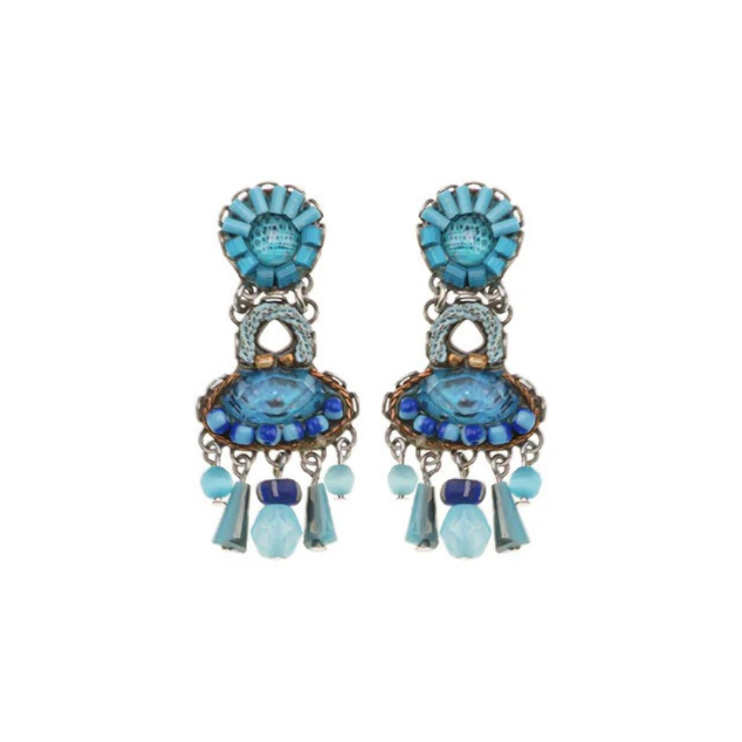 Ayala Bar Earrings - Turquoise & Blue