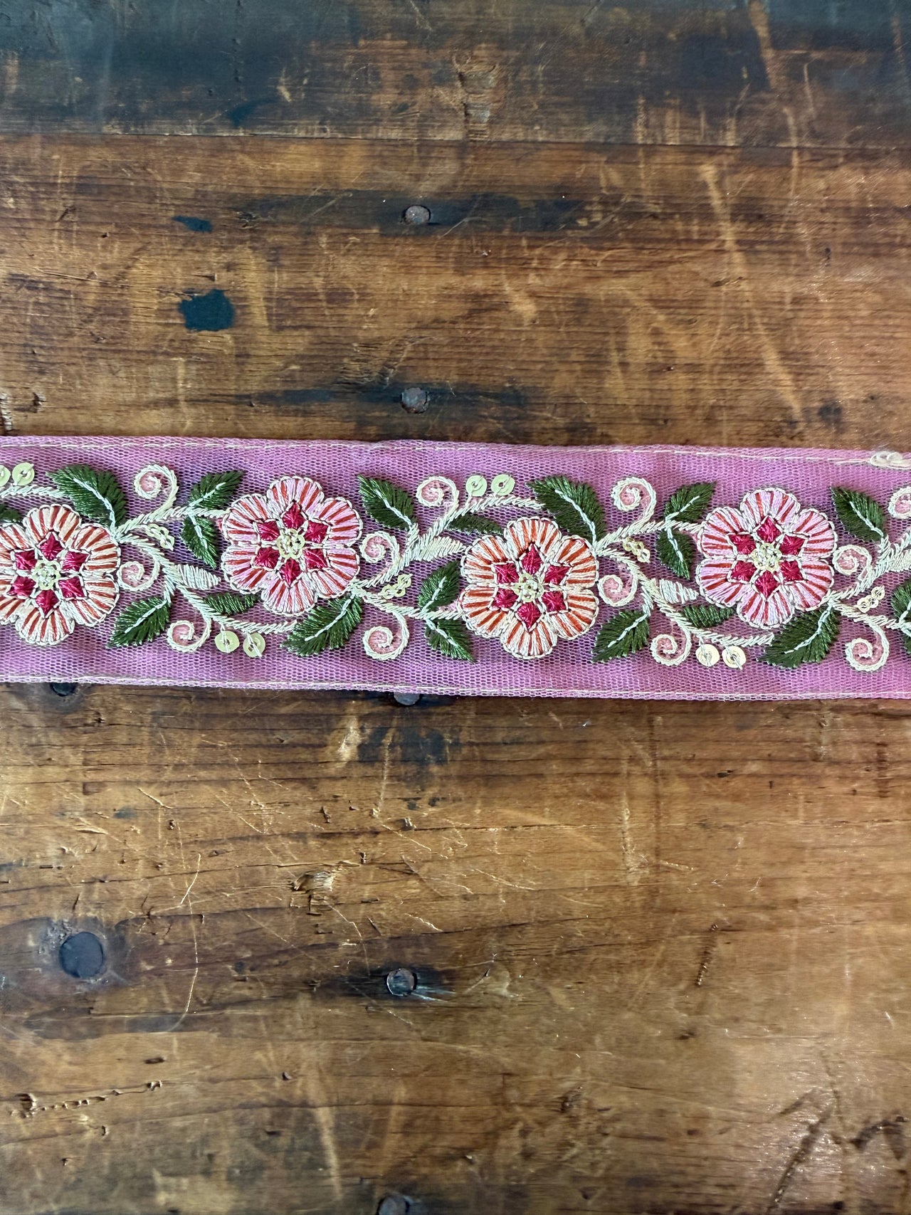 Dusty Pink Floral Ribbon