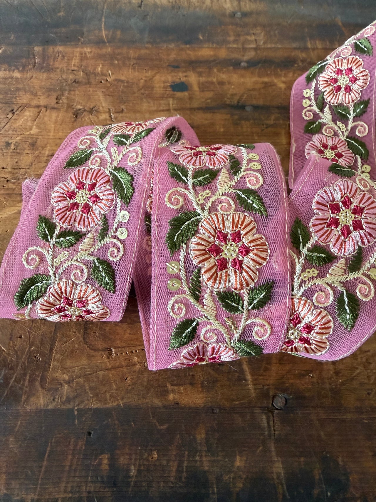 Dusty Pink Floral Ribbon