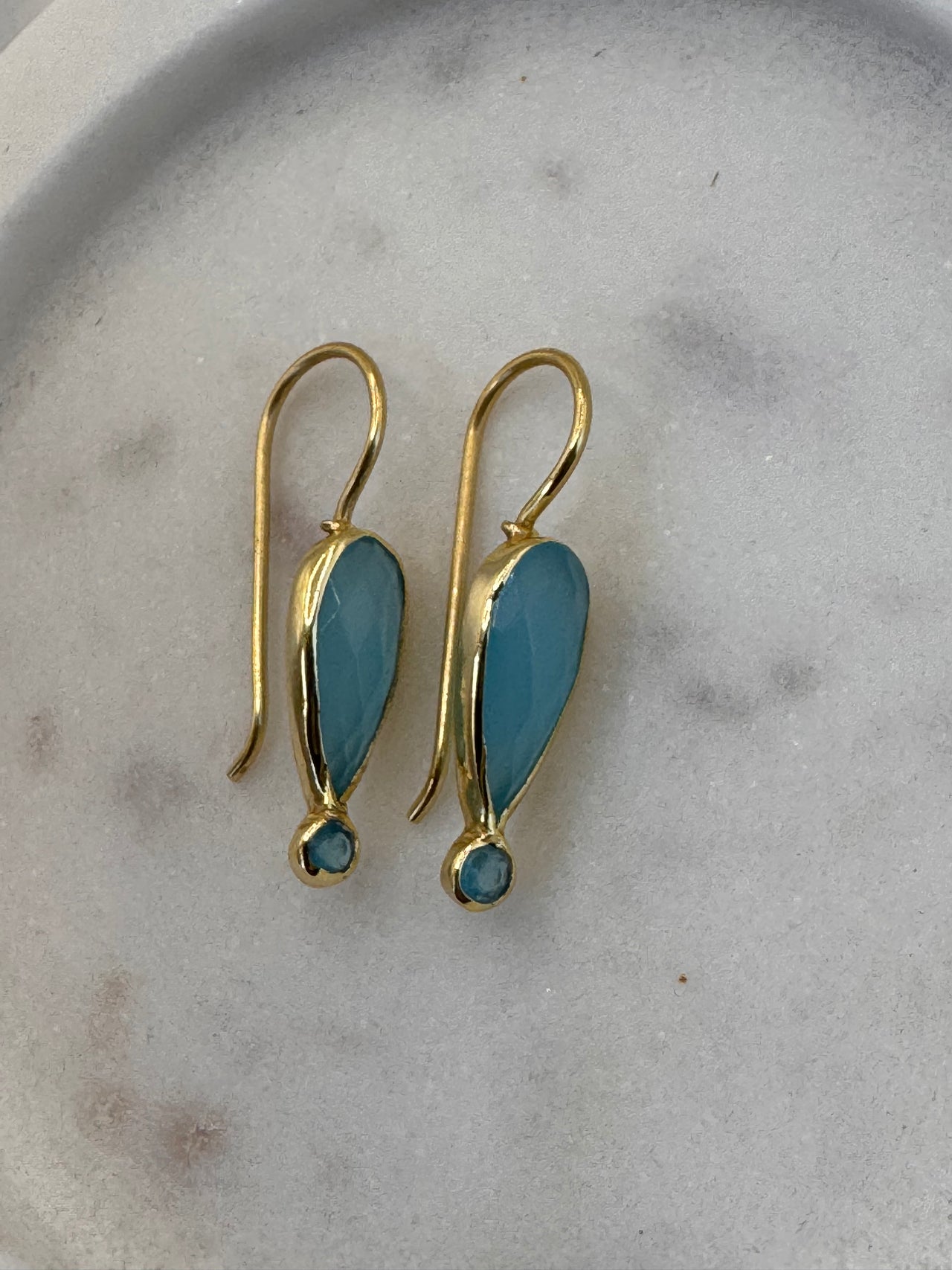 Light Blue Teardrop Earrings