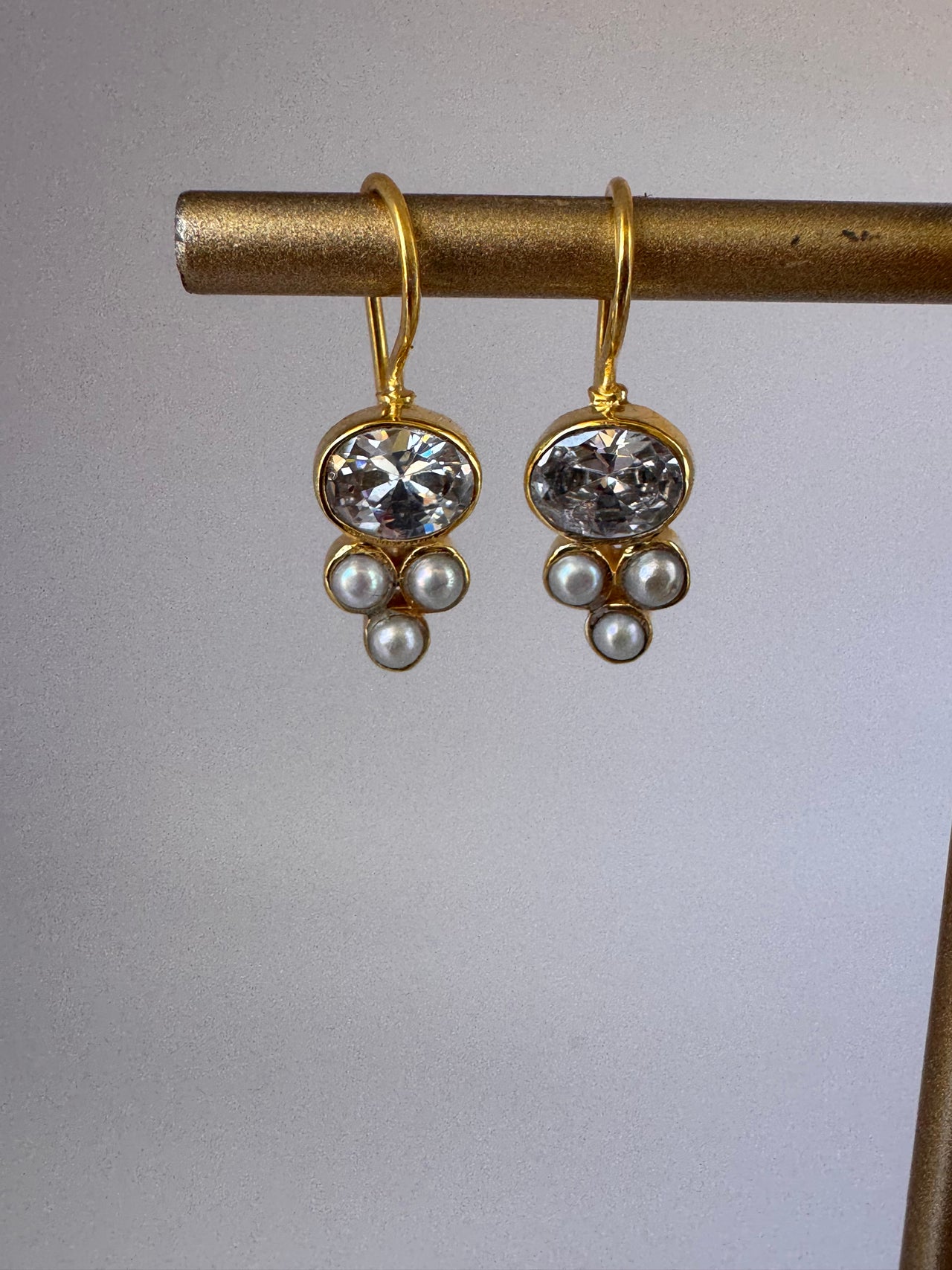 Crystal Pearl Earrings