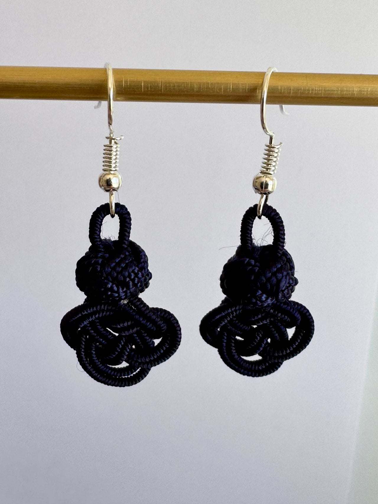Navy Knot Earrings - EM005