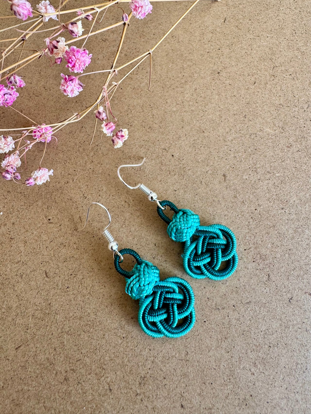 Turquoise Knot Earrings - EM003