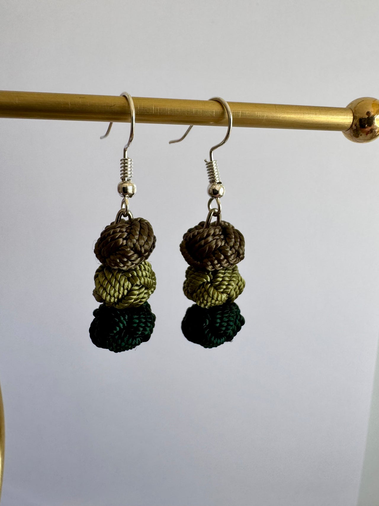 Green Ball Earrings - EM009