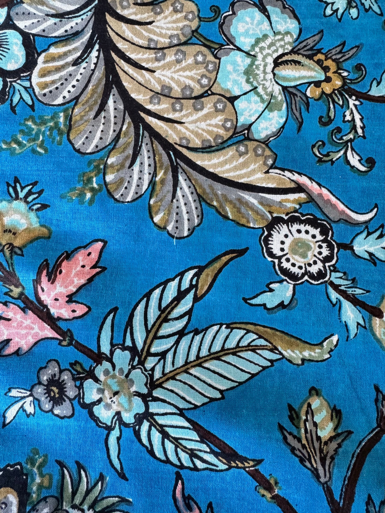 100% Cotton Fabric – Blue Floral