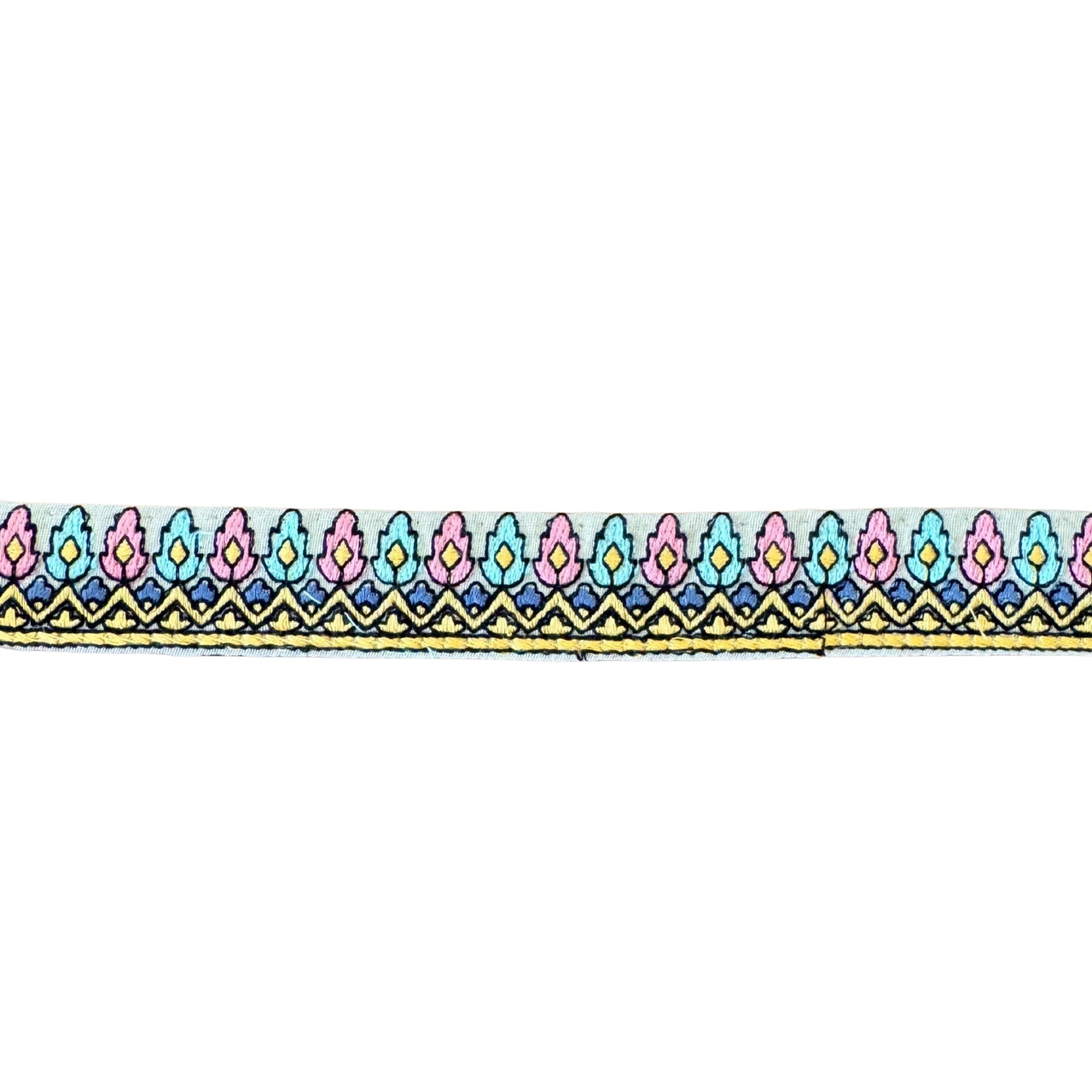 Decorative border with multicolor pattern on a white background