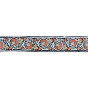 Decorative band with floral pattern on a white background