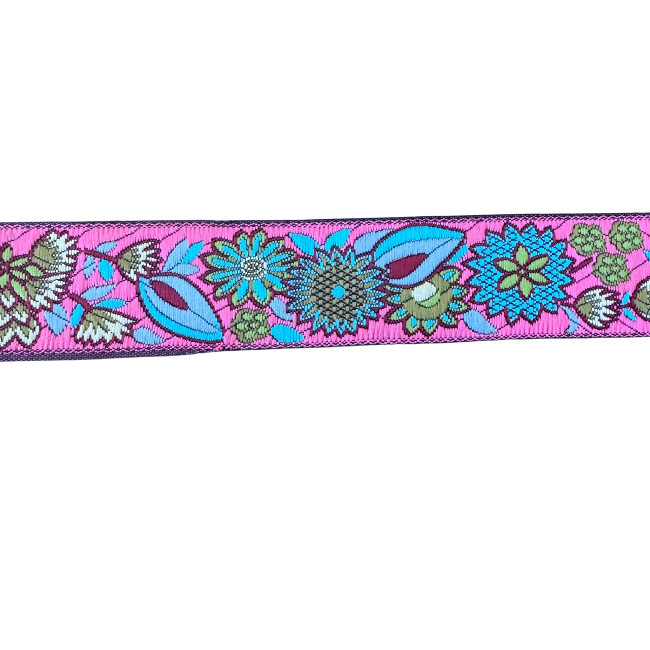 Hot Pink Ribbon With Beige & Turquoise Ribbon
