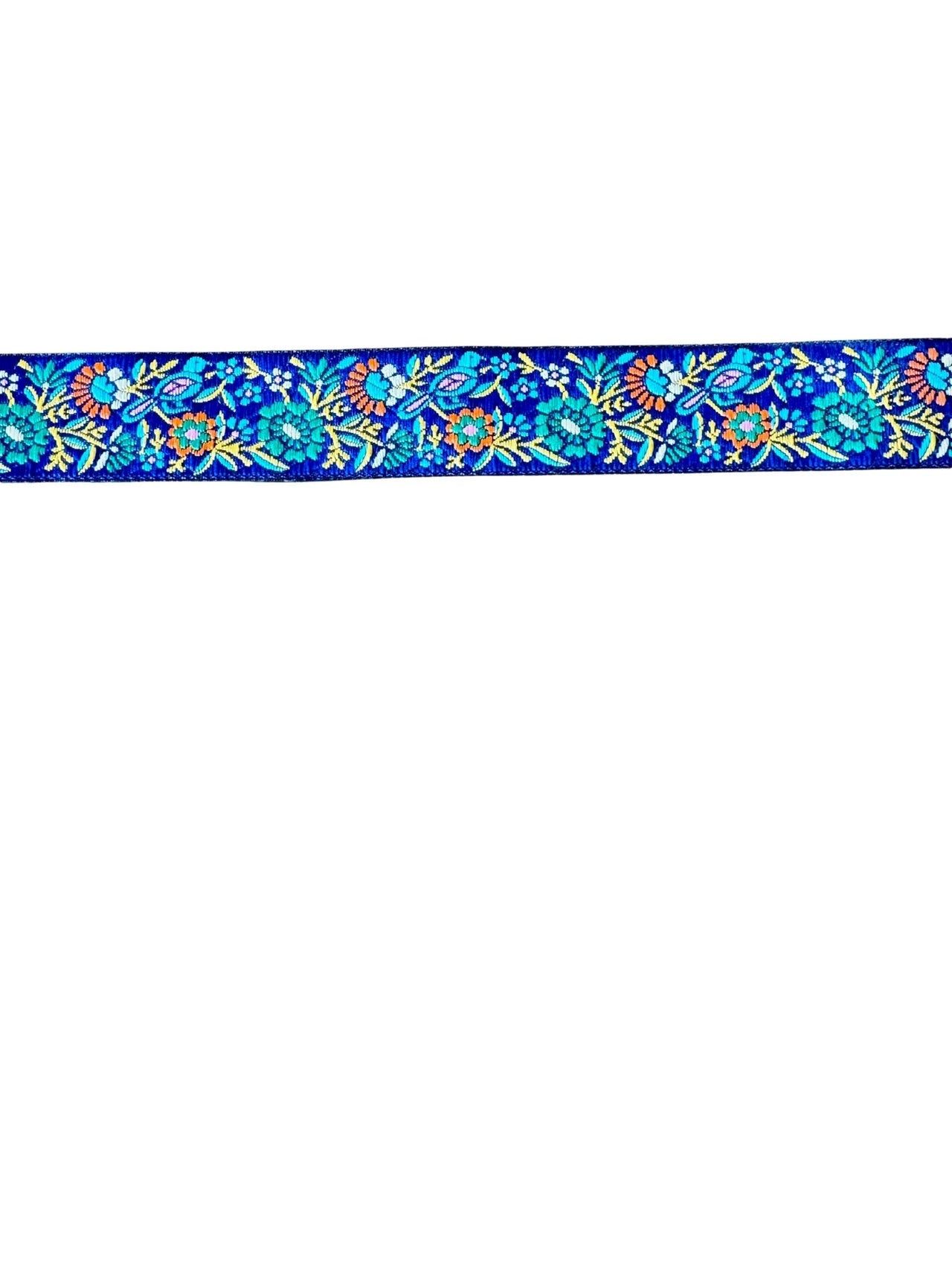 Navy Ribbon With Spring Floral