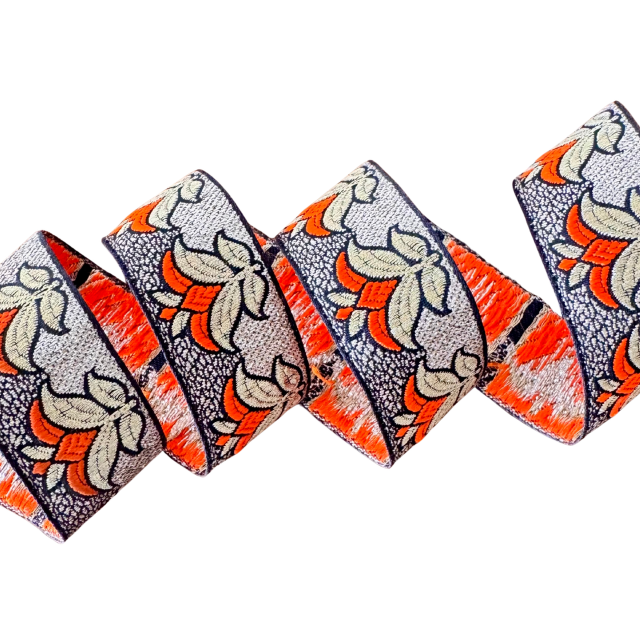 White & Orange Saffron Tulip Ribbon