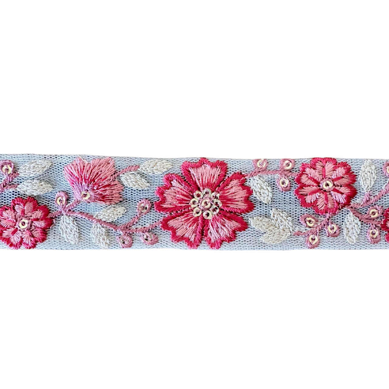 Maroon Floral Ribbon